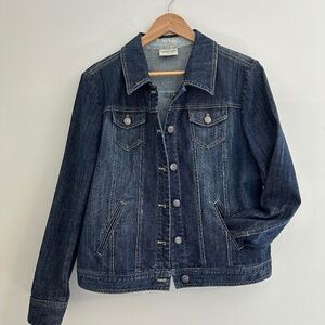 Tribal Jeans denim jacket women’s size 10 dark blue denim